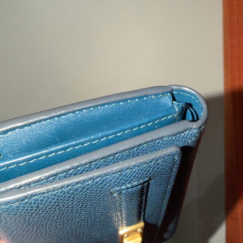 ‼️Authentic MCM Blue Leather Trifold Wallet - Picture 11 of 16